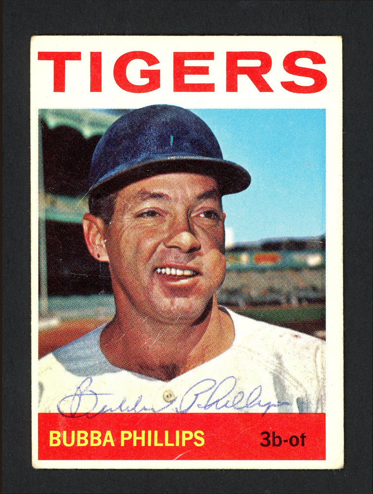 Bubba Phillips Autographed 1964 Topps Card #143 Detroit Tigers SKU #164234 - RSA