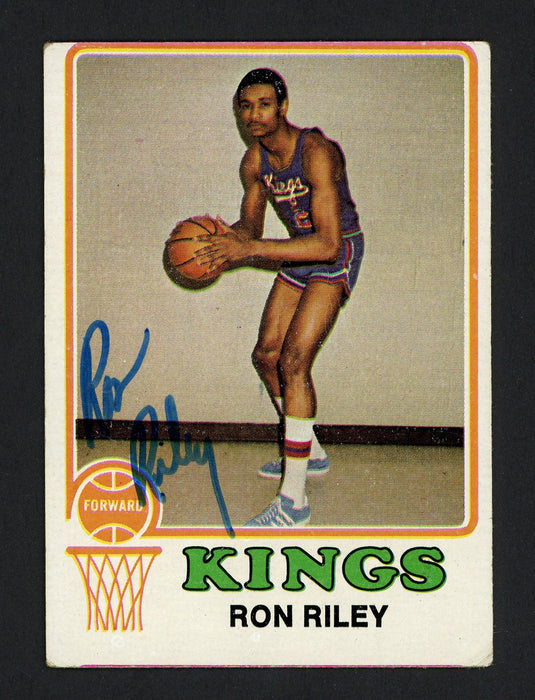 Ron Riley Autographed 1973-74 Topps Rookie Card #141 Kansas City Kings SKU #160063 - RSA
