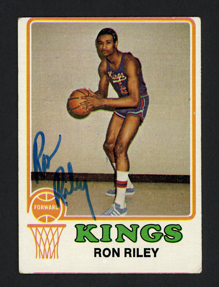 Ron Riley Autographed 1973-74 Topps Rookie Card #141 Kansas City Kings SKU #160063 - RSA