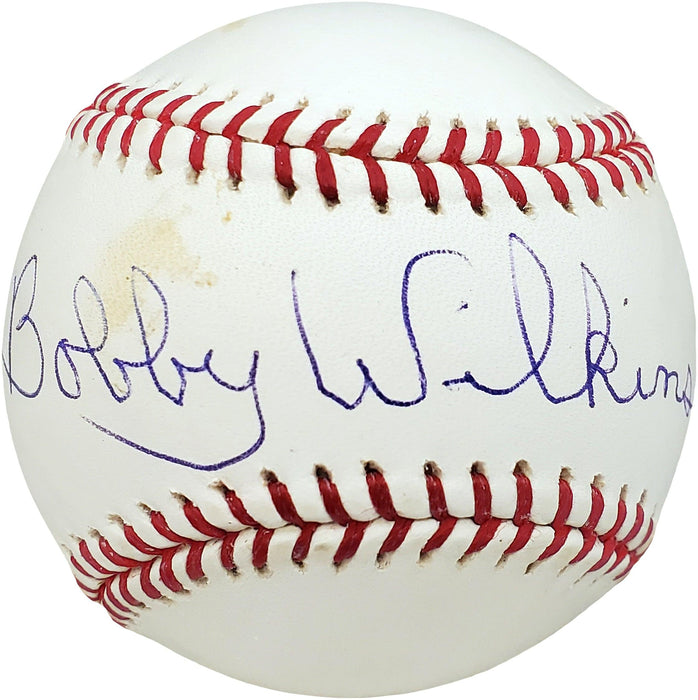 Bobby Wilkins Autographed Official MLB Baseball Philadelphia A's Beckett BAS #V68099 - RSA