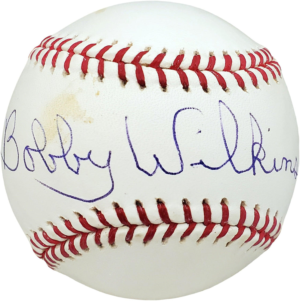 Bobby Wilkins Autographed Official MLB Baseball Philadelphia A's Beckett BAS #V68099 - RSA
