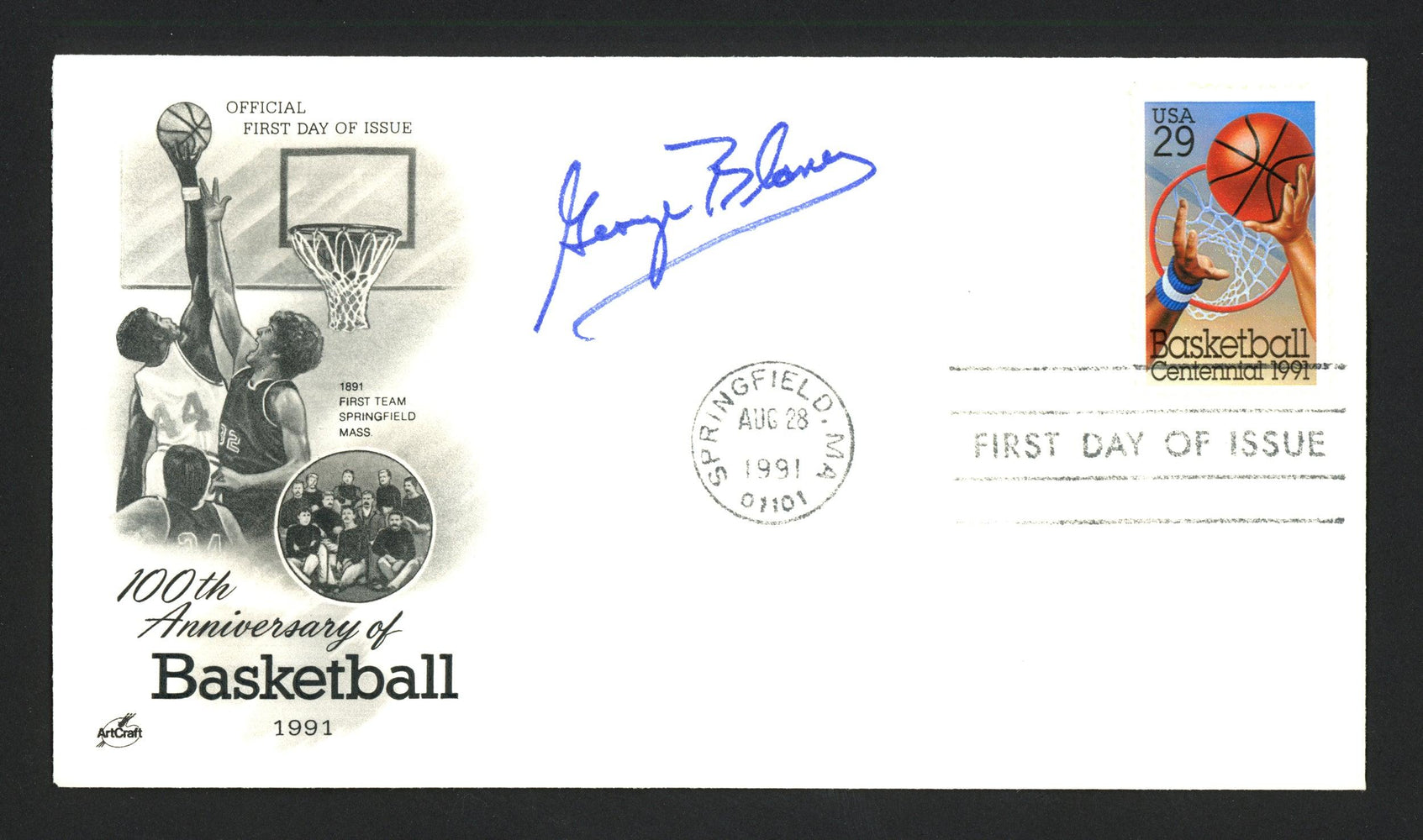 George Blaney Autographed First Day Cover Seton Hall Pirates SKU #165006 - RSA