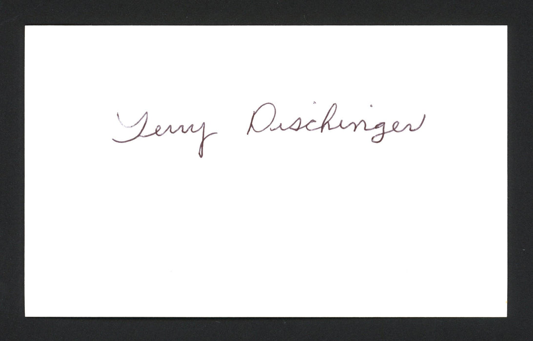Terry Dischinger Autographed 3x5 Index Card Detroit Pistons SKU #165014 - RSA