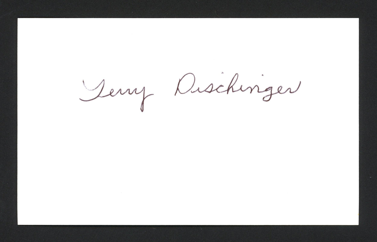 Terry Dischinger Autographed 3x5 Index Card Detroit Pistons SKU #165014 - RSA