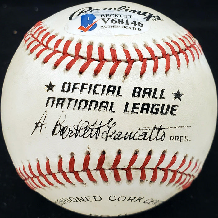 Bubba Church Autographed Official NL Baseball Philadelphia Phillies, Cincinnati Reds Beckett BAS #V68146 - RSA
