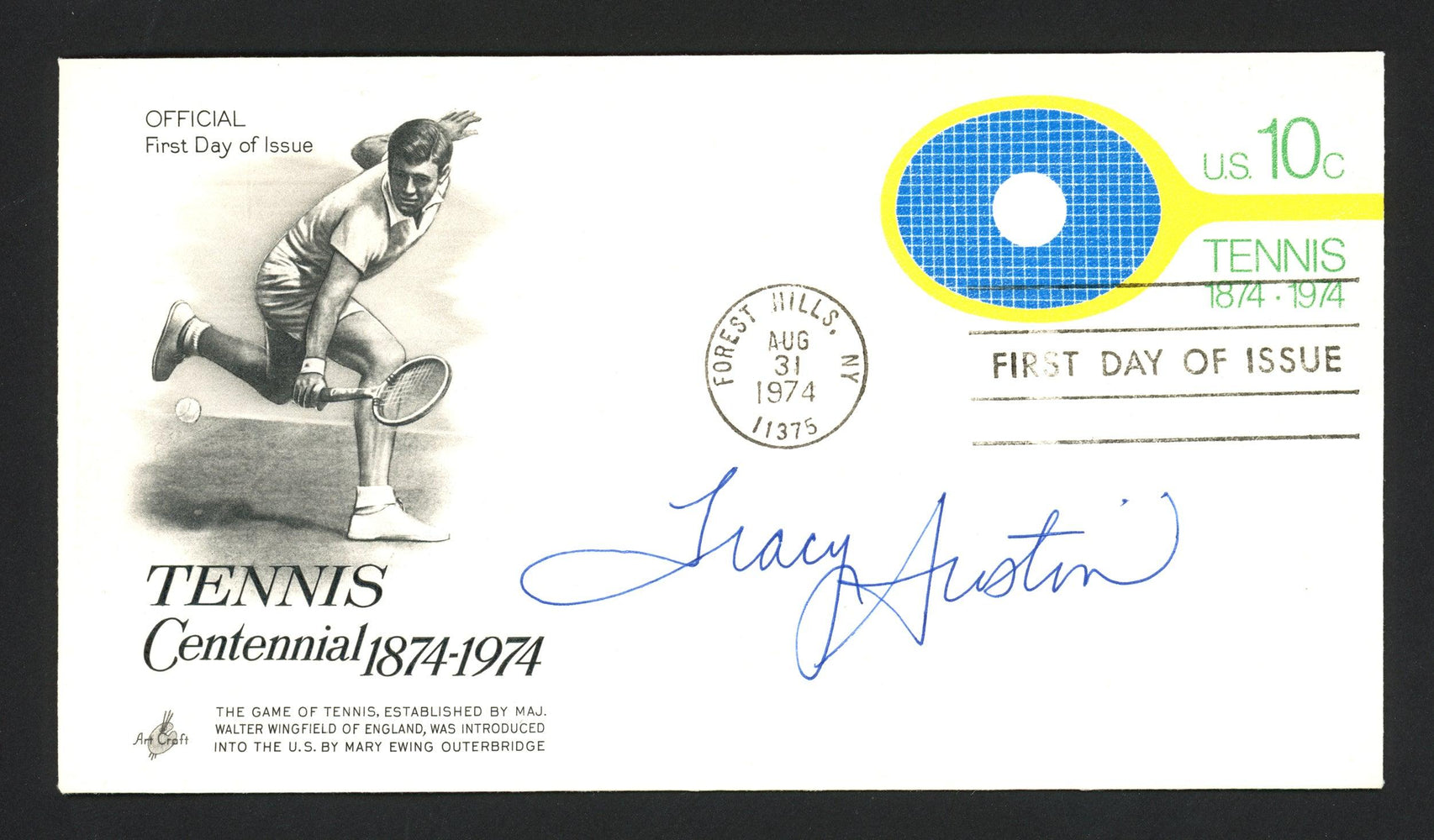 Tracy Austin Autographed First Day Cover Tennis SKU #165020 - RSA