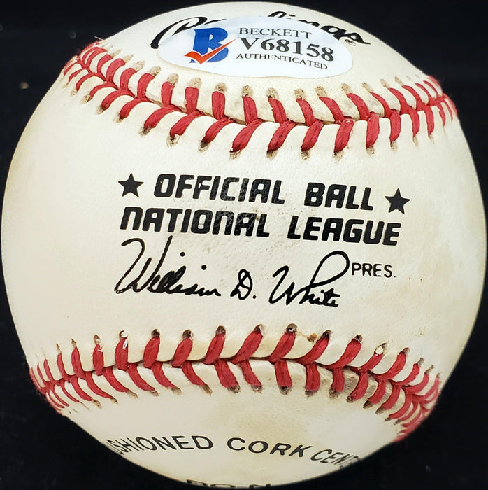 Andy Seminick Autographed Official NL Baseball Philadelphia Phillies Beckett BAS #V68158 - RSA