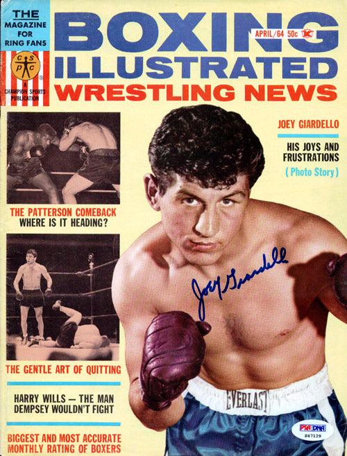 Joey Giardello Autographed Boxing Illustrated Magazine Cover PSA/DNA #S47129 - RSA