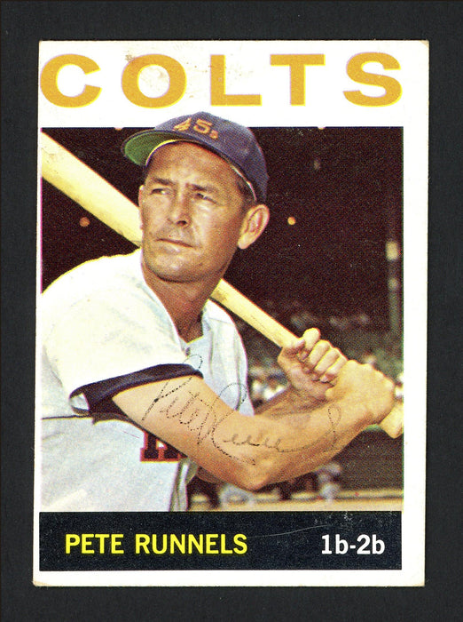 Pete Runnels Autographed 1964 Topps Card #121 Houston Colt .45's SKU #164278 - RSA