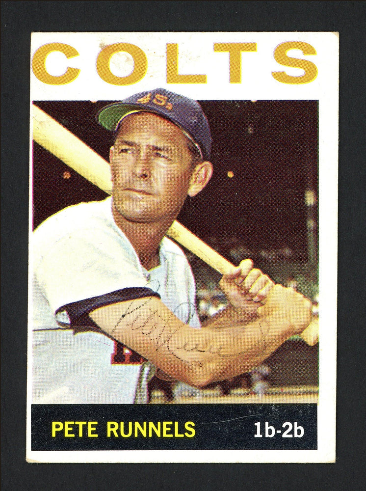 Pete Runnels Autographed 1964 Topps Card #121 Houston Colt .45's SKU #164278 - RSA