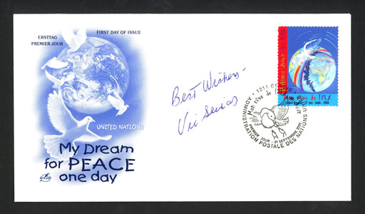 Vic Seixas Autographed First Day Cover Tennis "Best Wishes" SKU #165030 - RSA