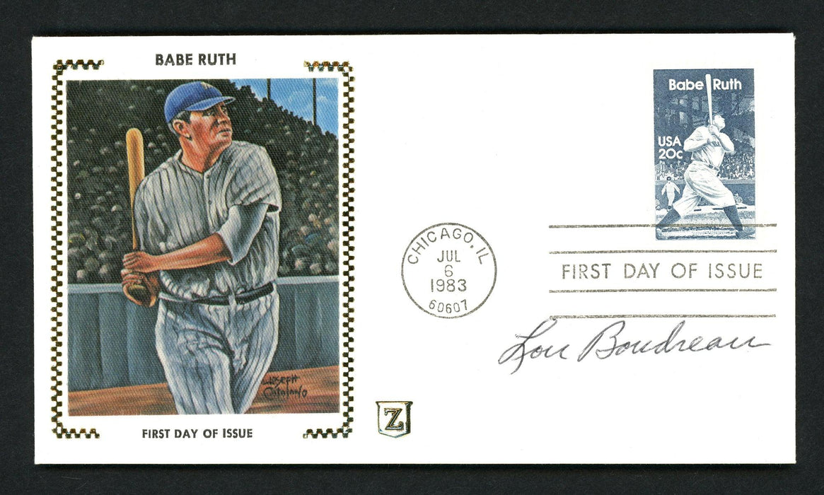 Lou Boudreau Autographed First Day Cover Cleveland Indians SKU #156831 - RSA