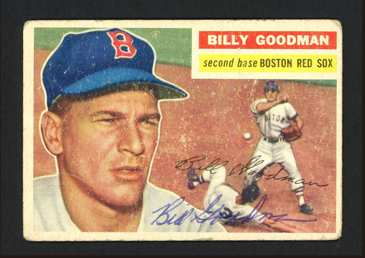 Billy Goodman Autographed 1956 Topps Card #245 Boston Red Sox SKU #164288 - RSA