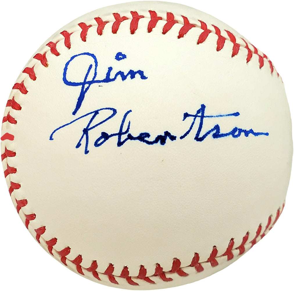 Jim Robertson Autographed Official MLB Baseball Philadelphia A's Beckett BAS #V68210 - RSA