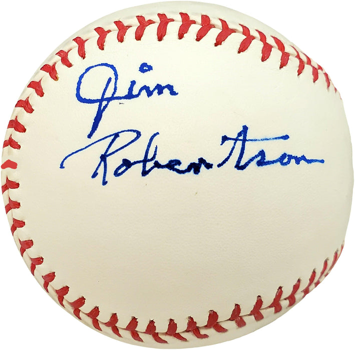 Jim Robertson Autographed Official MLB Baseball Philadelphia A's Beckett BAS #V68210 - RSA