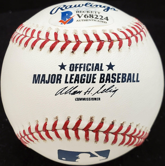 Les McCrabb Autographed Official MLB Baseball Philadelphia A's "Phil. A's " Beckett BAS #V68224 - RSA