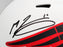Mac Jones Autographed New England Patriots Lunar Eclipse White Full Size Replica Speed Helmet Beckett BAS QR Stock #202966 - RSA