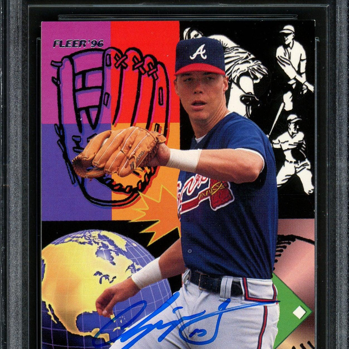 Chipper Jones Autographed 1996 Fleer Tomorrow's Legends Card #6