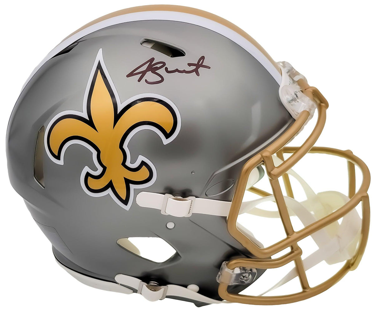 Jameis Winston Autographed New Orleans Saints Flash Gray Full Size Authentic Speed Helmet Beckett BAS QR Stock #202999 - RSA