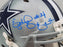 Ezekiel Elliott Autographed Dallas Cowboys Silver Full Size Authentic Speed Helmet Beckett BAS QR Stock #203010 - RSA