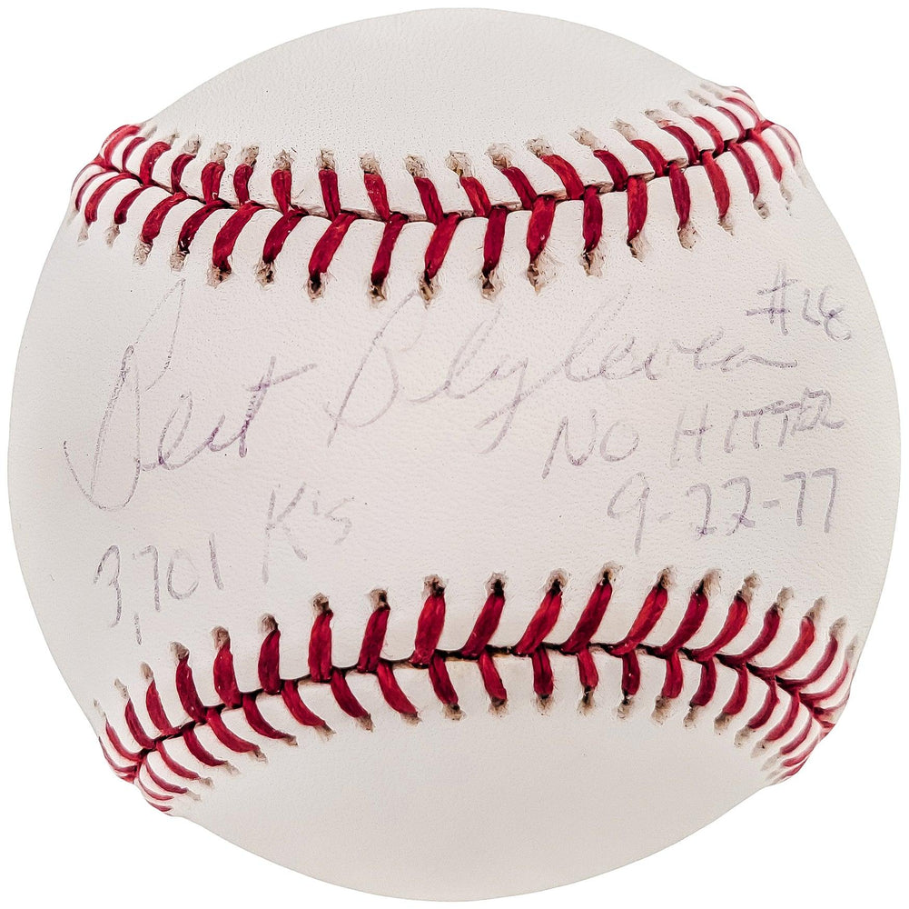 Bert Blyleven Autographed Official MLB Baseball Pittsburgh Pirates "No Hitter 9-22-77 3,701 K's" Beckett BAS #BE16683 - RSA