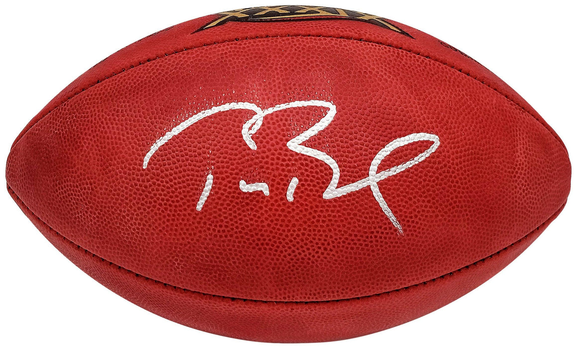 Tom Brady Autographed Official NFL Leather SB XXXIX Logo Football New England Patriots Fanatics Holo Stock #202895 - RSA
