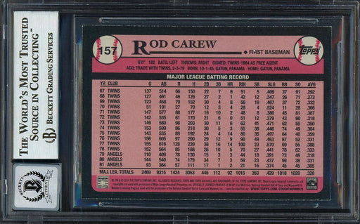 Rod Carew Autographed 2014 Topps Archives Card #157 California Angels Auto Grade Gem Mint 10 Beckett BAS #12751961 - RSA