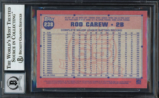 Rod Carew Autographed 2016 Topps Archives Card #238 Minnesota Twins Auto Grade Gem Mint 10 Beckett BAS Stock #192806 - RSA