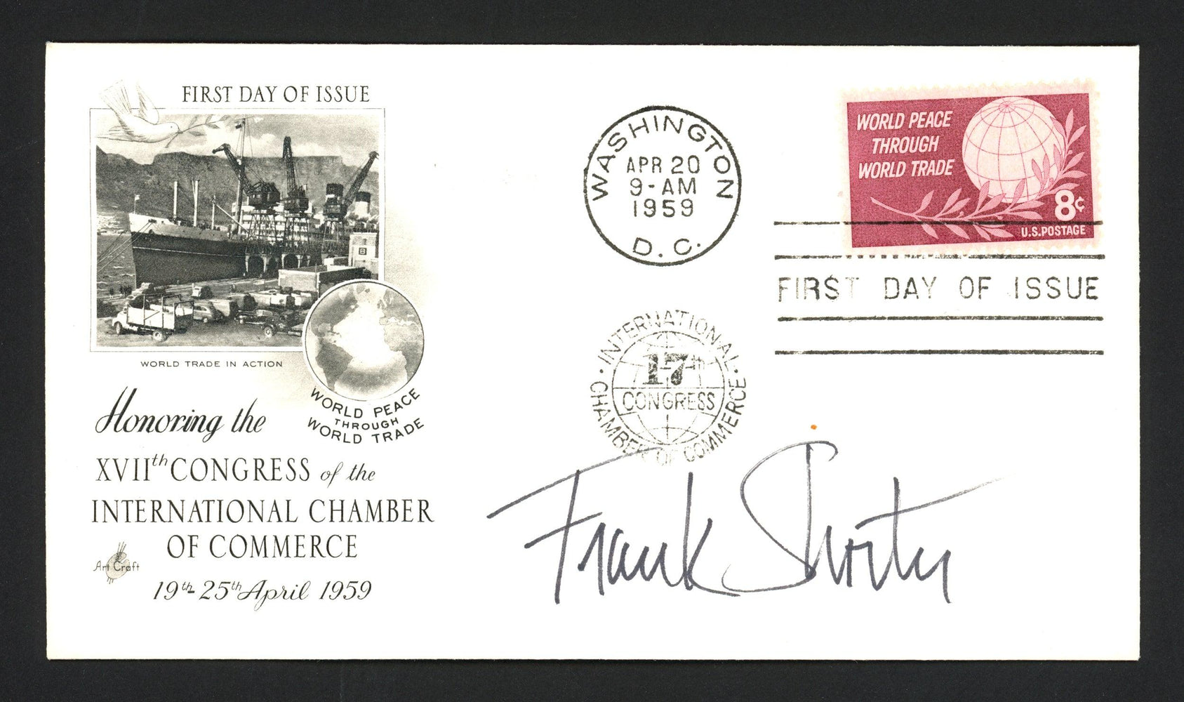 Frank Shorter Autographed First Day Cover Track SKU #165056 - RSA