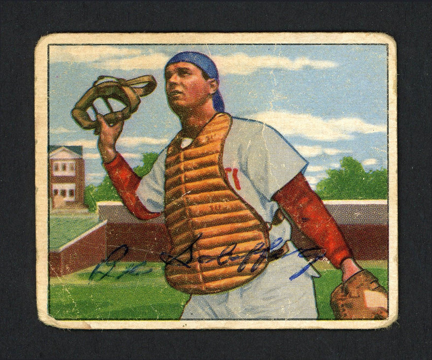 Bob Scheffing Autographed 1950 Bowman Card #168 Cincinnati Reds SKU #164320 - RSA