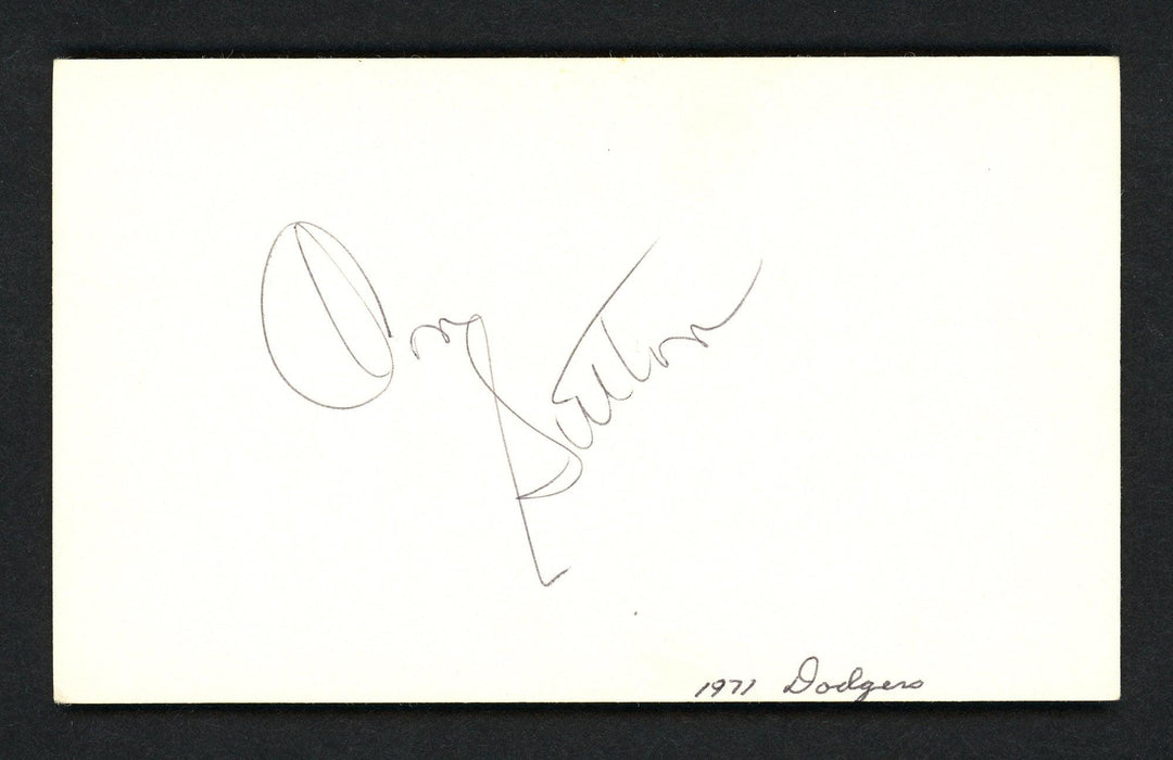 Don Sutton Autographed 3x5 Index Card Los Angeles Dodgers SKU #158262 - RSA