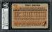 Tony Gwynn Autographed 1983 Topps Rookie Card #482 San Diego Padres Beckett BAS #14131992 - RSA