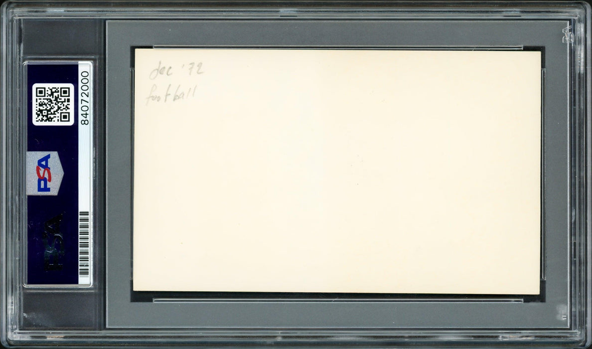 Jim Patton Autographed 3x5 Index Card New York Giants Auto Grade Gem Mint 10 PSA/DNA #84072000 - RSA
