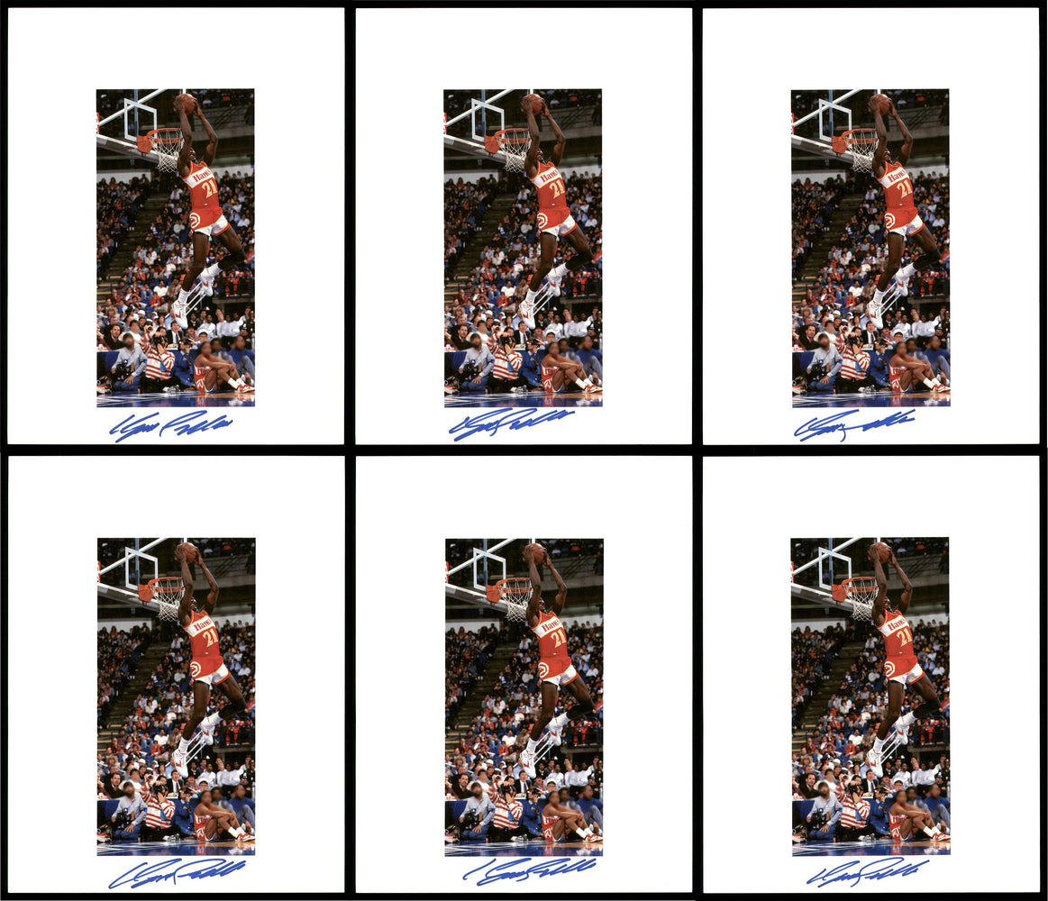 Dominique Wilkins Autographed 8.5x11 Photo 12 Count Lot Atlanta Hawks SKU #194012 - RSA