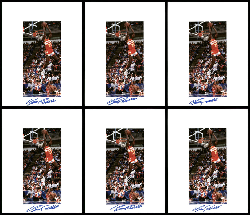 Dominique Wilkins Autographed 8.5x11 Photo 12 Count Lot Atlanta Hawks SKU #194012 - RSA
