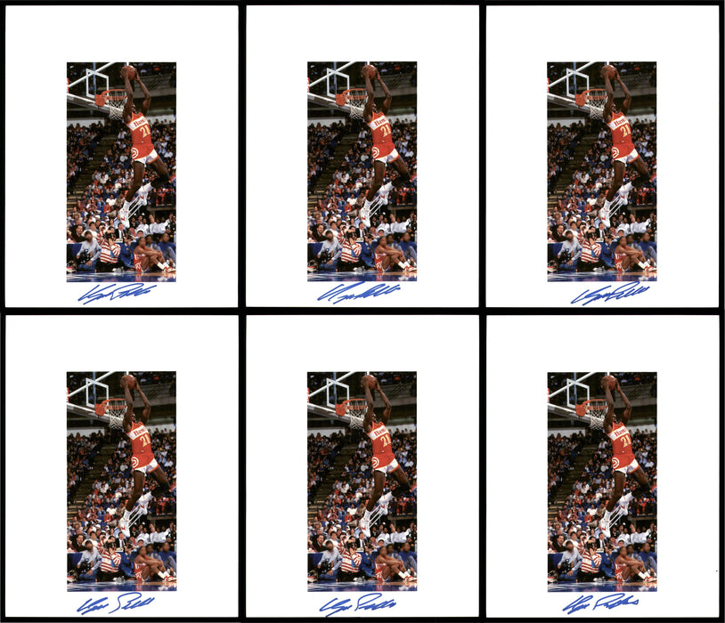 Dominique Wilkins Autographed 8.5x11 Photo 12 Count Lot Atlanta Hawks SKU #194012 - RSA