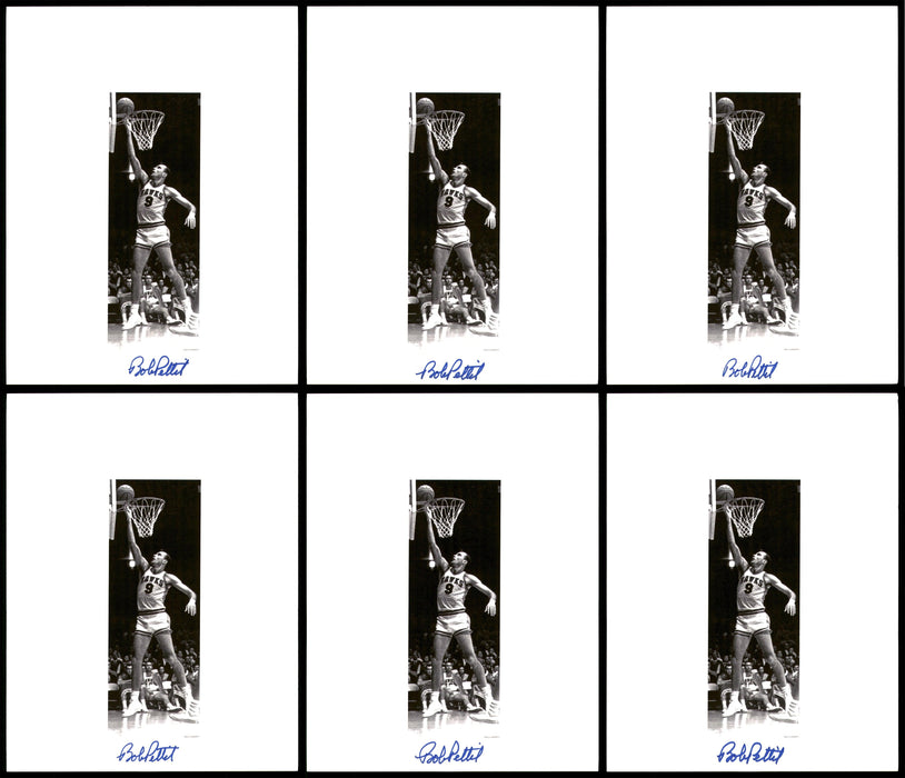 Bob Pettit Autographed 8.5x11 Photo 12 Count Lot Atlanta Hawks SKU #194015 - RSA