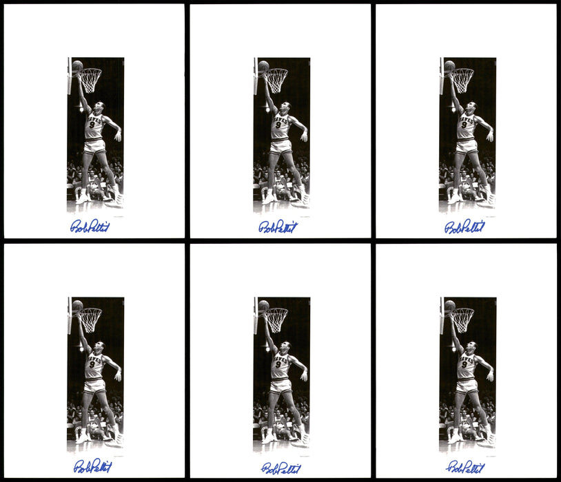 Bob Pettit Autographed 8.5x11 Photo 12 Count Lot Atlanta Hawks SKU #194015 - RSA