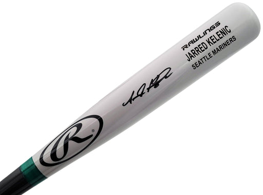 Jarred Kelenic Autographed Gray Rawlings Game Model Bat Seattle Mariners Beckett BAS QR Stock #203538 - RSA