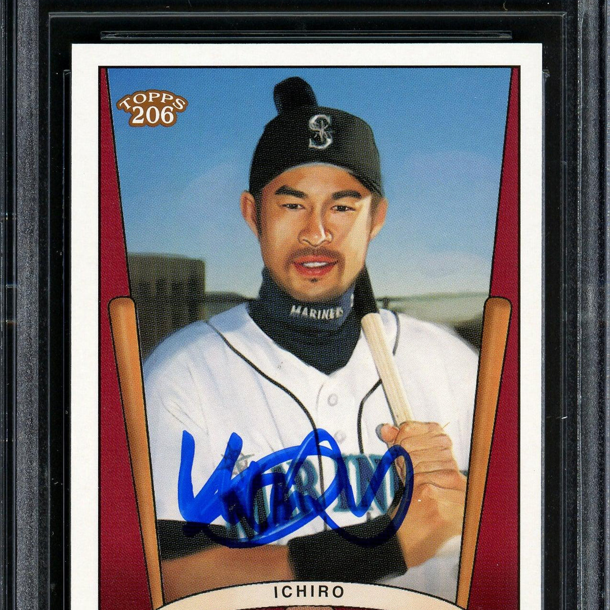 Ichiro Suzuki Autographed 2002 Topps 206 Card #T206-1 Seattle