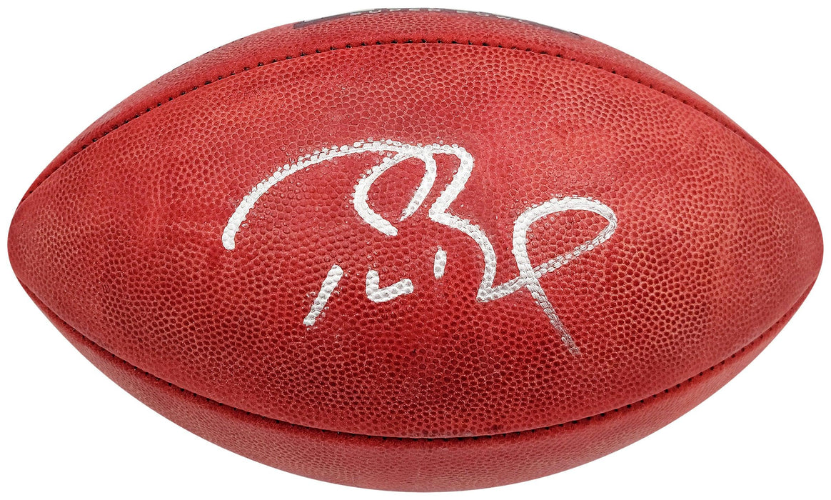 Tom Brady Autographed Official NFL Leather Super Bowl LIII Logo Football Fanatics Holo #AA0104126 - RSA