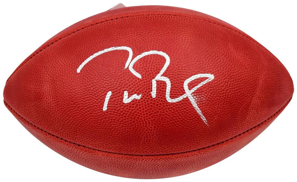 Tom Brady Autographed Official NFL Leather Super Bowl LV Logo Football Fanatics Holo #AA0104045 - RSA