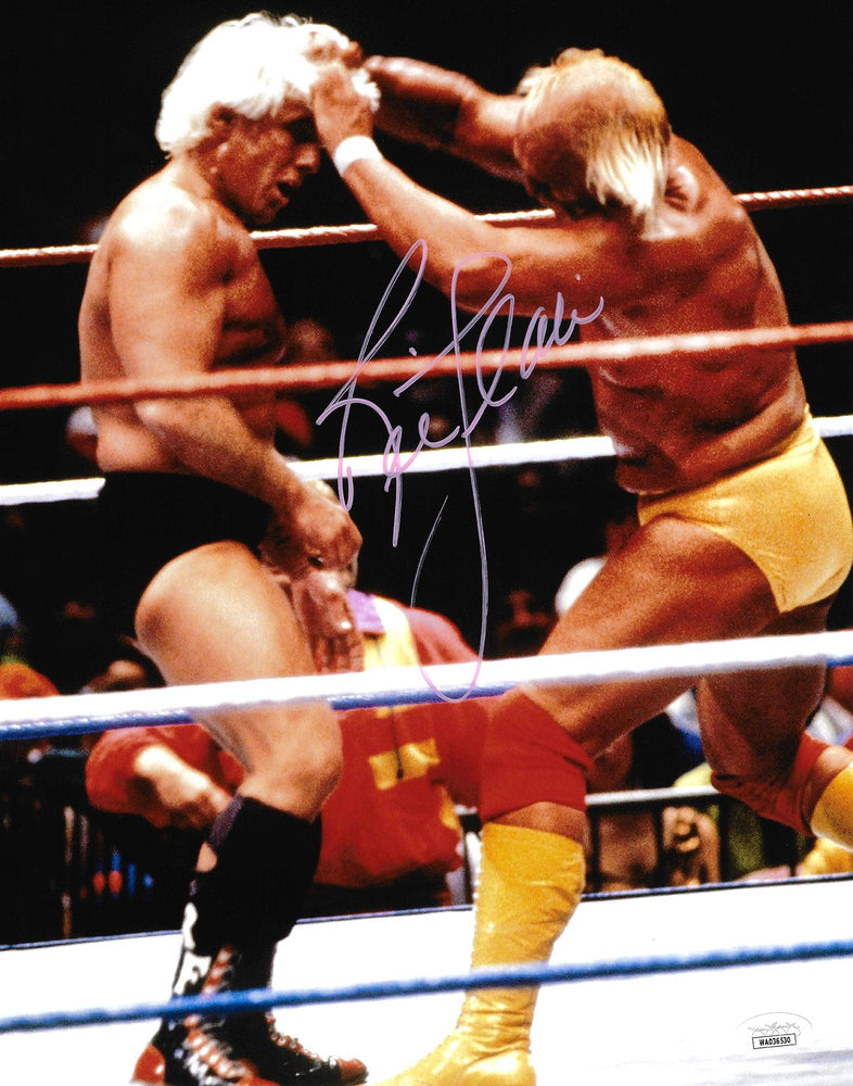 Ric Flair Autographed 11x14 Photo vs. Hulk Hogan JSA Stock #203605 - RSA