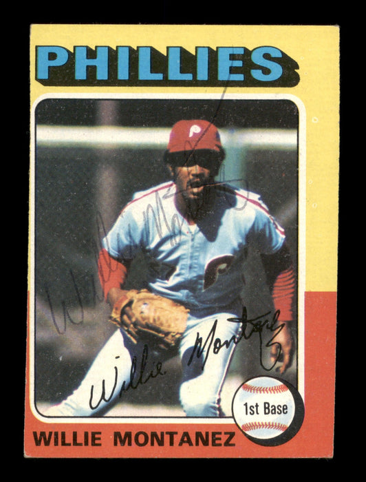Willie Montanez Autographed 1975 Topps Card #162 Philadelphia Phillies SKU #203928 - RSA
