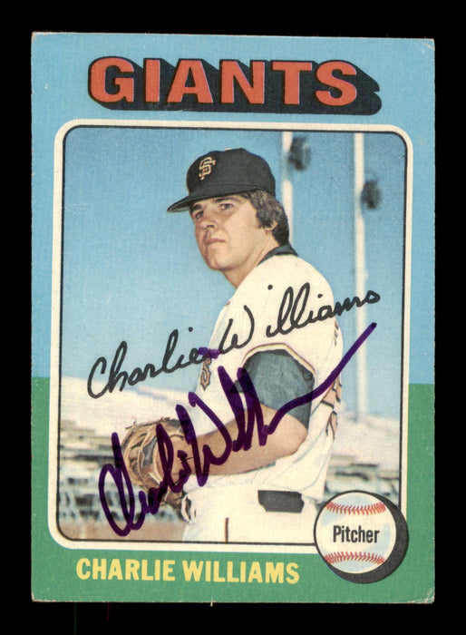 Charlie Williams Autographed 1975 Topps Card #449 San Francisco Giants SKU #203941 - RSA