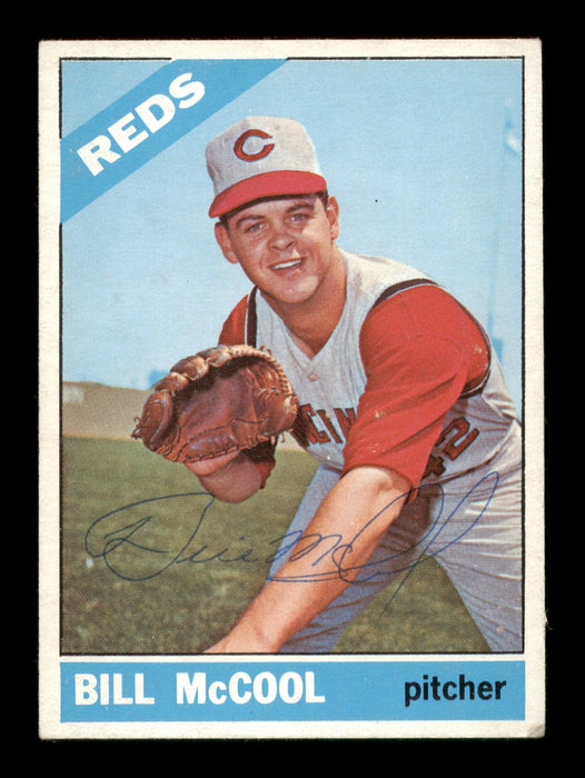Bill McCool Autographed 1966 Topps Card #459 Cincinnati Reds SKU #203992 - RSA