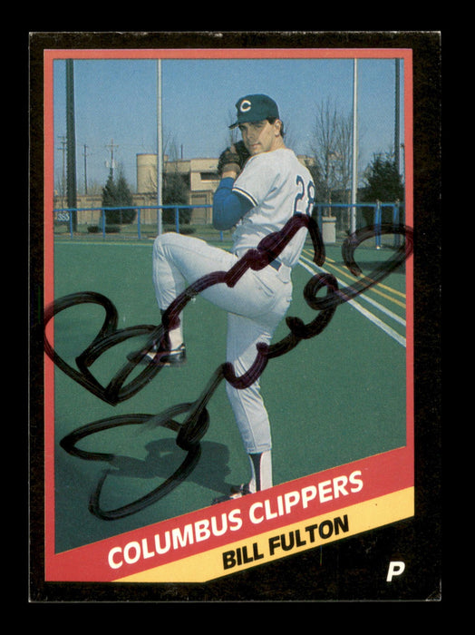 Bill Fulton Autographed 1988 CMC Rookie Card #4 Columbus Clippers SKU #204019 - RSA
