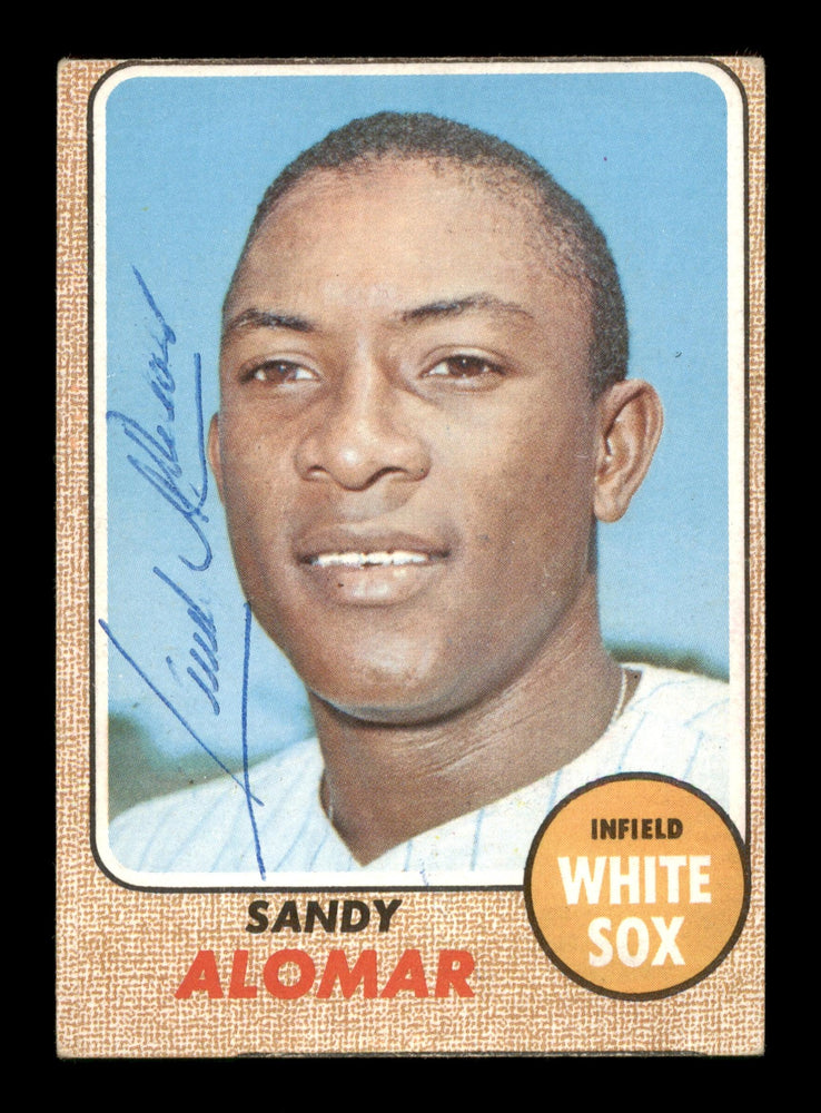 Sandy Alomar Autographed 1968 Topps Card #541 Chicago White Sox SKU #204126 - RSA