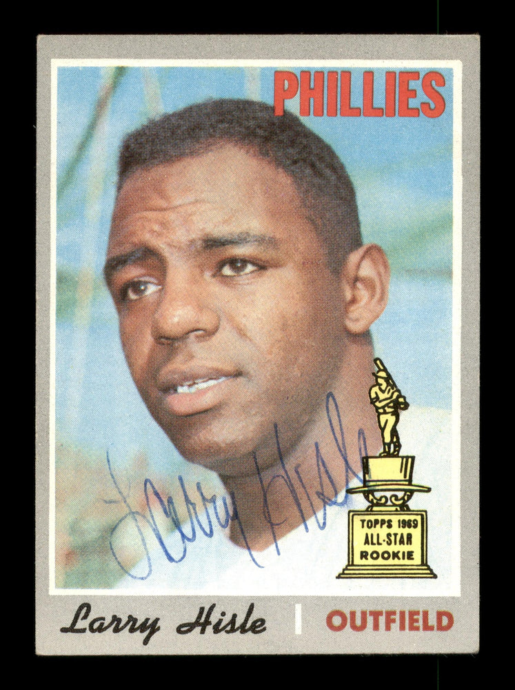 Larry Hisle Autographed 1970 Topps Card #288 Philadelphia Phillies SKU #204163 - RSA