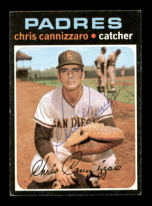 Chris Cannizzaro Autographed 1971 Topps Card #426 San Diego Padres SKU #204218 - RSA